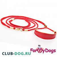 Выставочная ринговка ForMyDogs (красная) - Одежда для собак, аксессуары, дождевики, корма, доставка!
