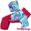 Утепленный дождевик для собак ForMyDogs (для девочки) - Одежда для собак, аксессуары, дождевики, корма, доставка!