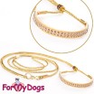 Выставочная ринговка с кристаллами ForMyDogs  (золото) - Одежда для собак, аксессуары, дождевики, корма, доставка!