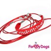 Выставочная ринговка ForMyDogs (Красный) - Одежда для собак, аксессуары, дождевики, корма, доставка!