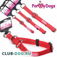 Ошейник - удавка ForMyDogs(Красный) - Одежда для собак, аксессуары, дождевики, корма, доставка!