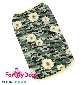 Майка ForMyDogs ( Желтый) - Одежда для собак, аксессуары, дождевики, корма, доставка!
